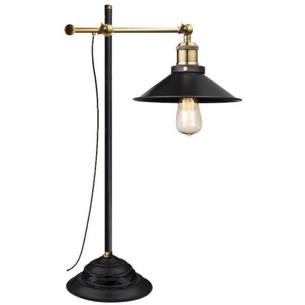 Stojąca Lampka Biurkowa Lenius 15053T Globo Industrialna Lampa Stołowa Loft Czarna