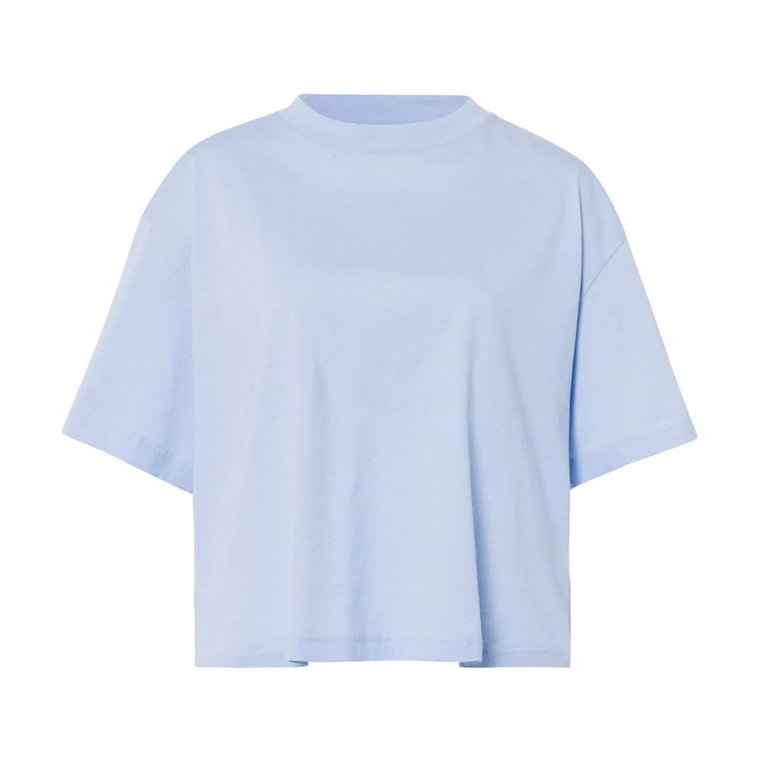 Boxy Bawełniany T-shirt w Serenity Blue IVY OAK