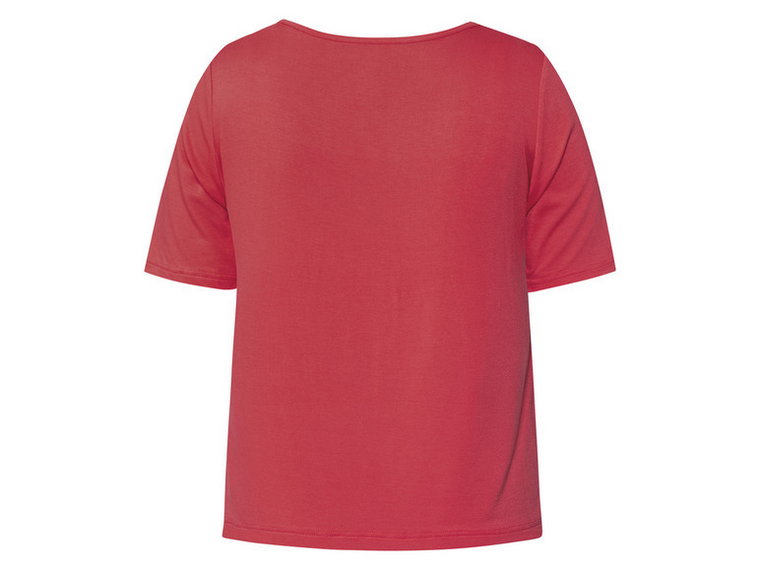 esmara T-shirt damski z wiskozą, z nadrukiem (XS (32/34), Koralowy)