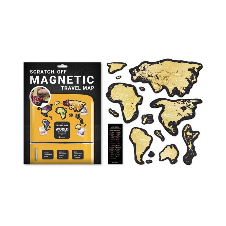 Mapa zdrapka Świat, Travel Magnetic World