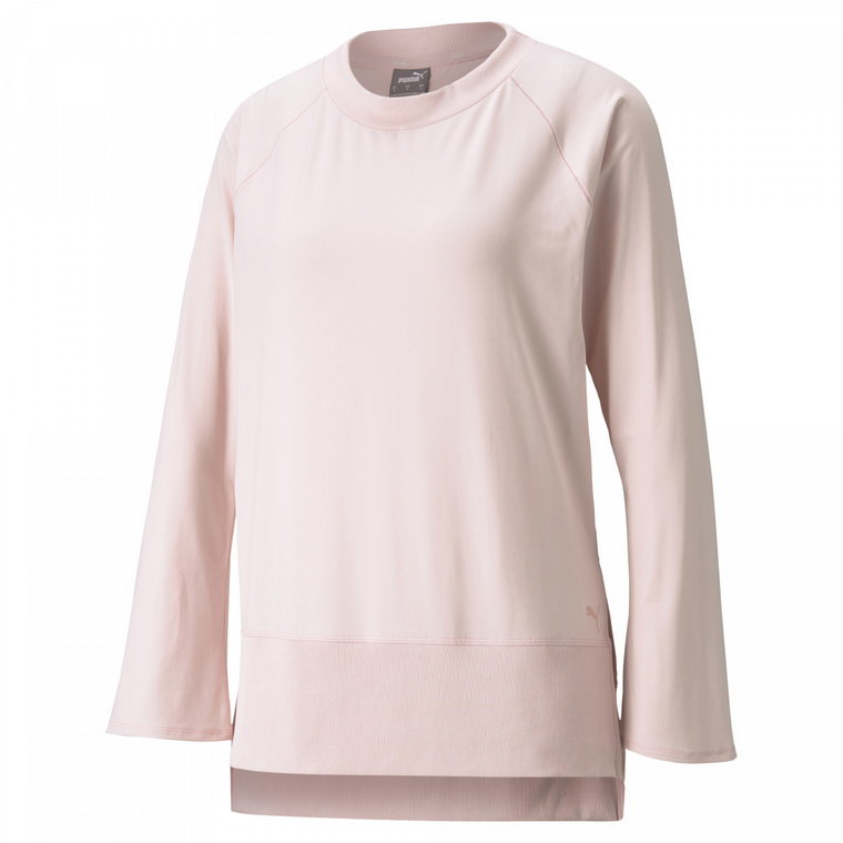 Damska bluza treningowa PUMA STUDIO Yogini LT Bell Sleeve Pullover - różowa