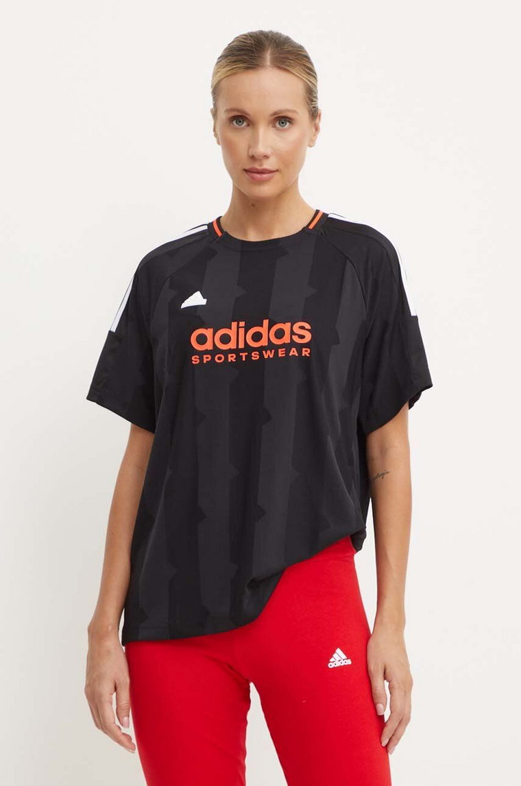 adidas t-shirt Tiro damski kolor czarny IX3505