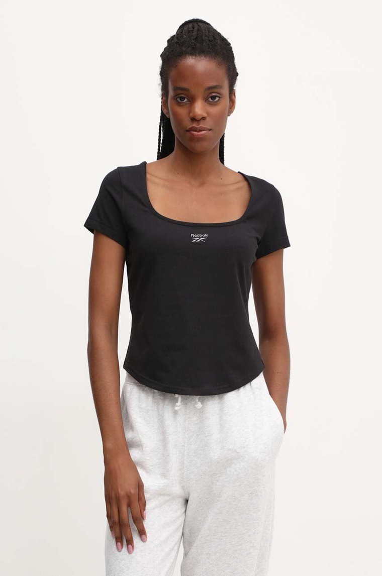 Reebok Classic t-shirt Wardrobe Essentials damski kolor czarny 100075530