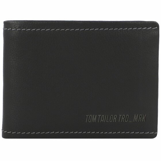 Tom Tailor Portfel Ochrona RFID Skórzany 12.5 cm black