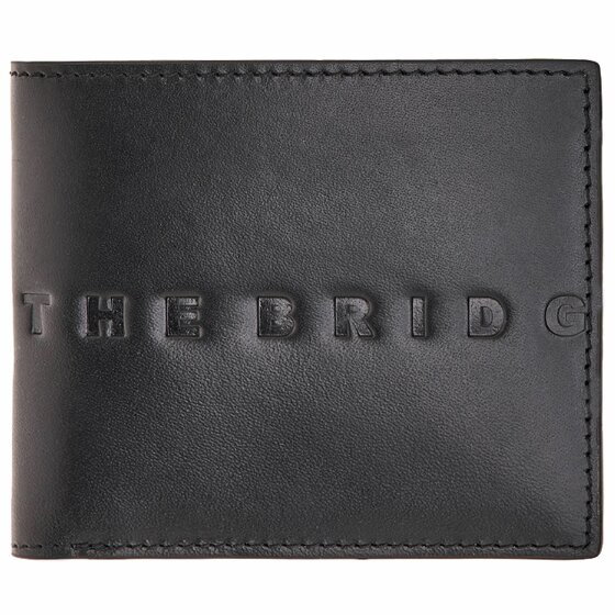 The Bridge Alberto Portfel Ochrona RFID Skórzany 11 cm nero