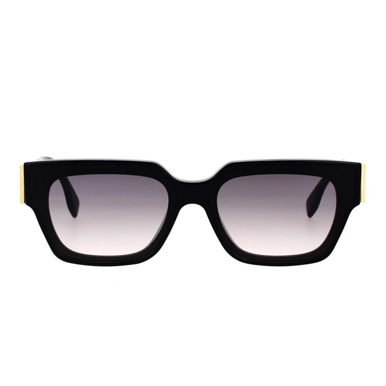 Eleganckie okulary przeciwsłoneczne z minimalistyczną oprawką i gradientowymi soczewkami Fendi