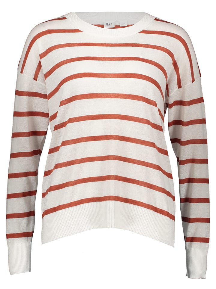 GAP Sweter w kolorze biało-czerwonym