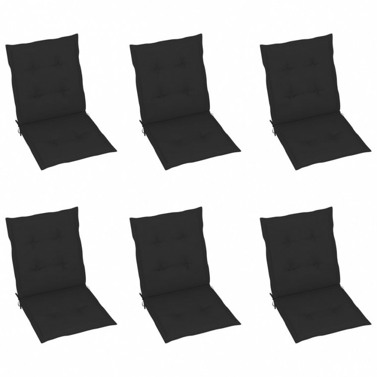 Poduszki na krzesła ogrodowe, 6 szt., czarne, 100x50x4 cm kod: V-314138