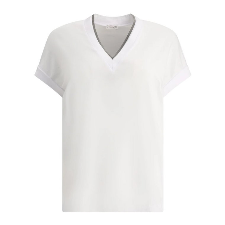 Precious Collar T-Shirt Brunello Cucinelli