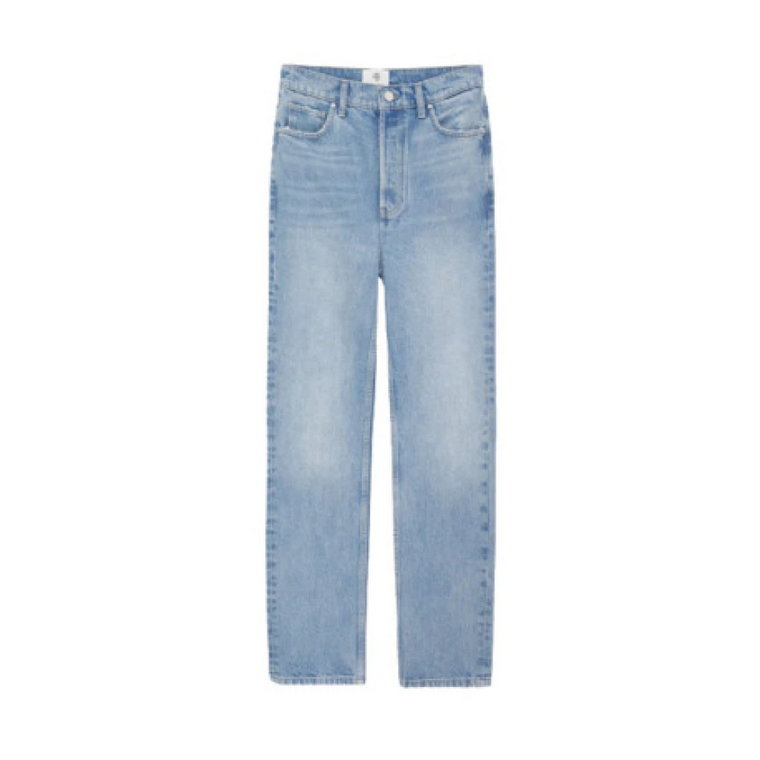 Vintage Blue High-Waisted Straight Leg Jeans Anine Bing