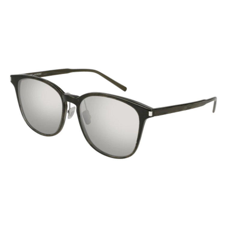 SL 199/K Slim Okulary - Szary Srebrny Saint Laurent