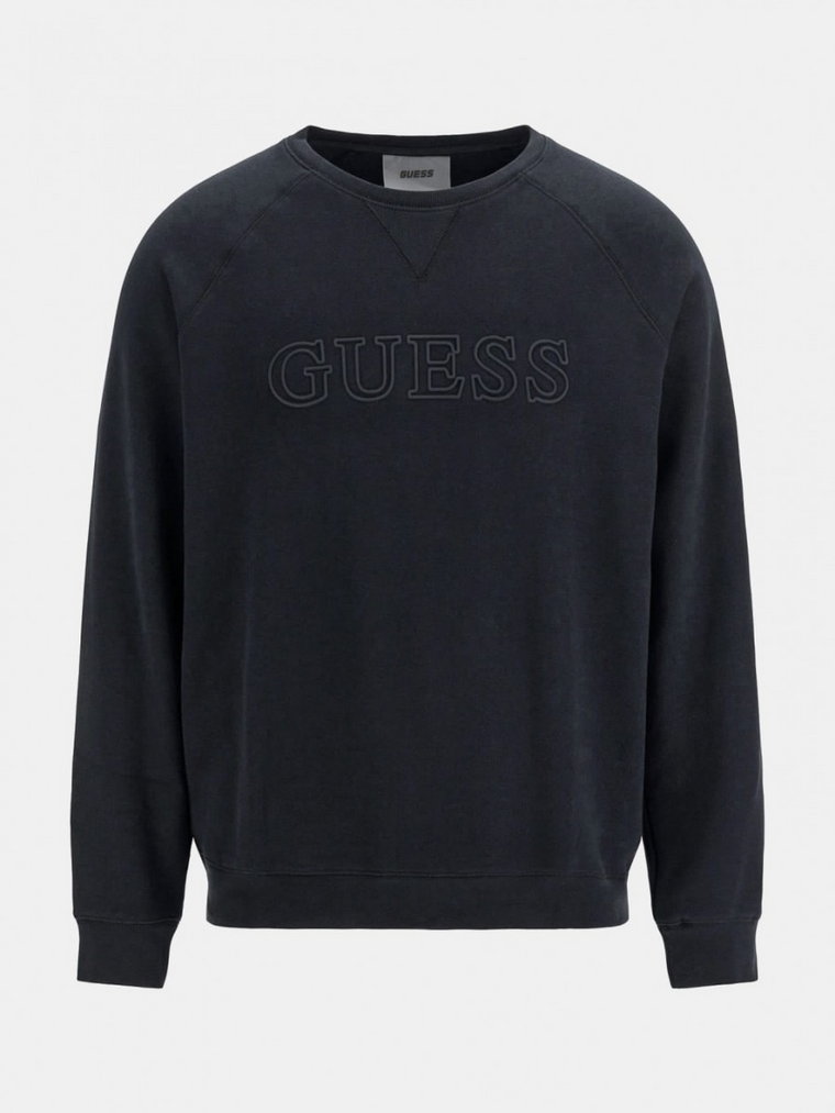 Męska bluza dresowa nierozpinana bez kaptura Guess Aldewin CN Sweatshirt - granatowa