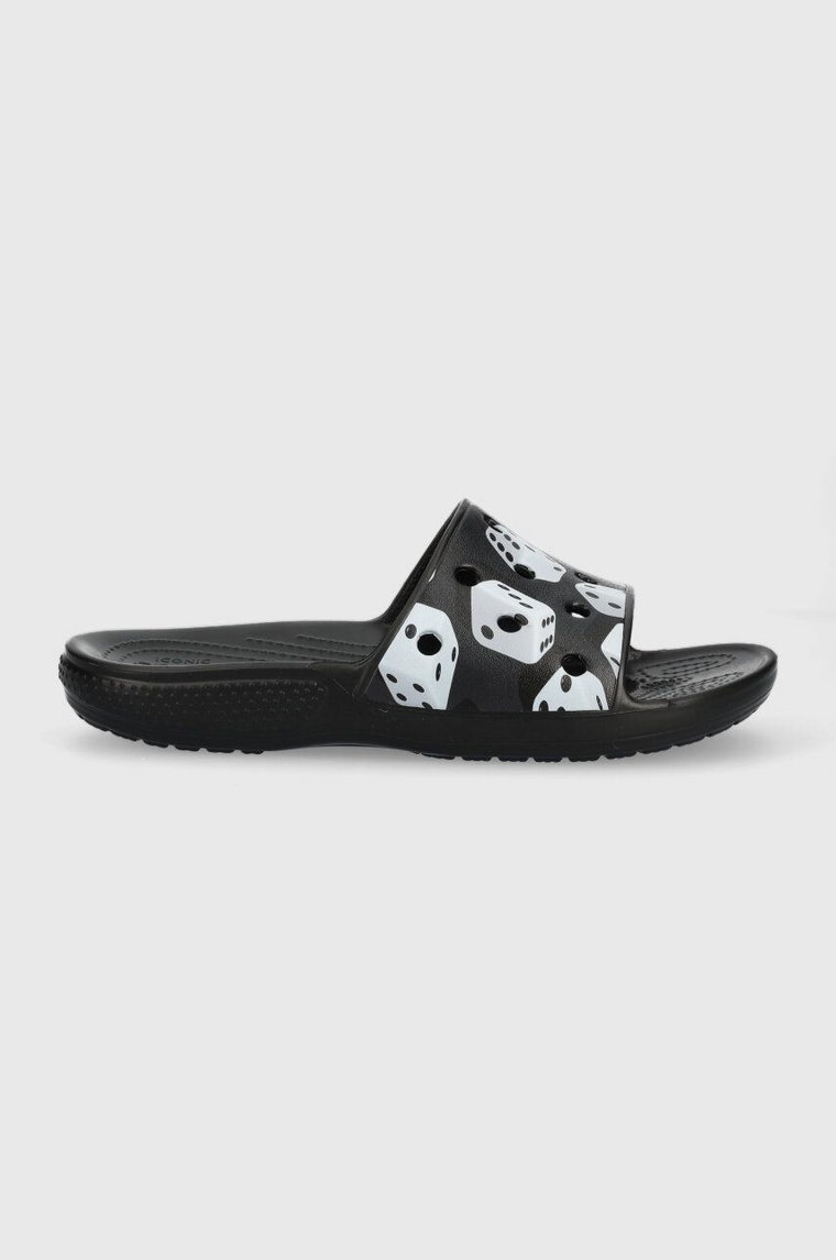 Crocs klapki Classic Dice Print Slide damskie kolor czarny 208769