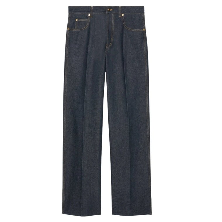 mid-rise wide-leg jeans niebieskie Gucci