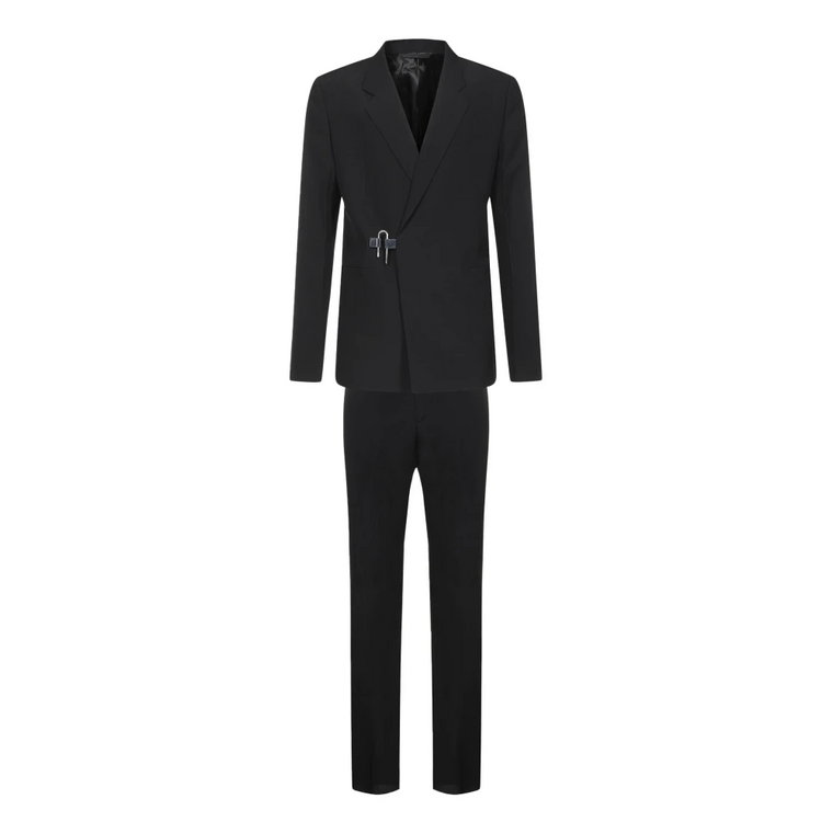 Czarny jednorzędowy garnitur Givenchy