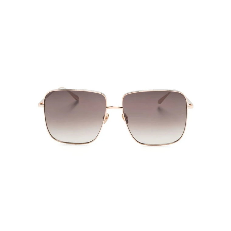 Złote okulary przeciwsłoneczne Andoa dla kobiet Linda Farrow