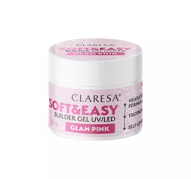 CLARESA SOFT & EASY ŻEL BUDUJĄCY UV/LED GLAM PINK 12G