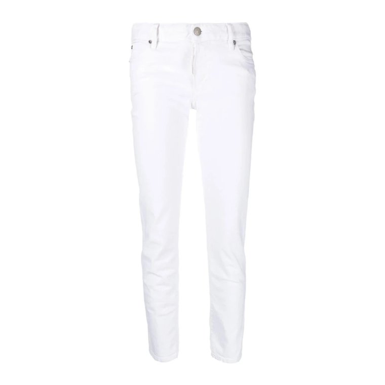 Białe Skinny Jeansy Dsquared2