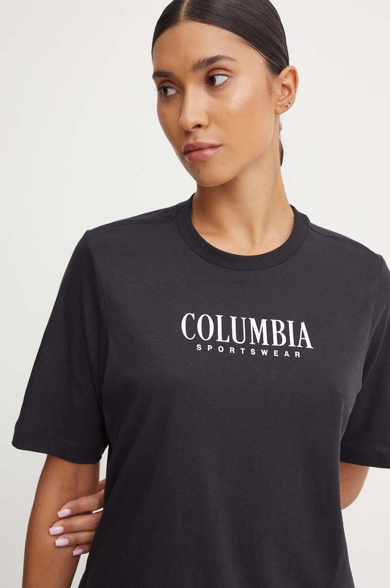 Columbia t-shirt bawełniany kolor czarny