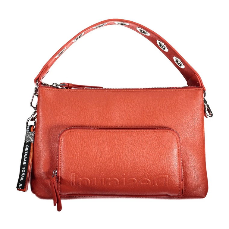 Red Polyurethane Handbag Desigual