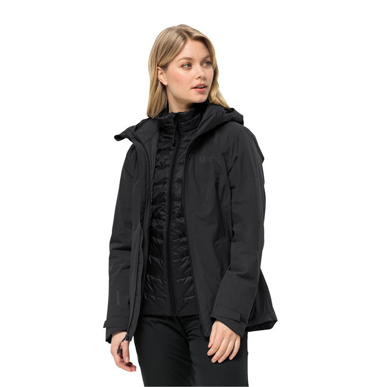 Damska kurtka 3w1 Jack Wolfskin FELDBERG 3IN1 JKT W black - XS