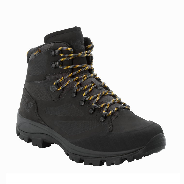 Buty męskie trekkingowe Jack Wolfskin REBELLION TEXAPORE MID M phantom / burly yellow XT - 39,5