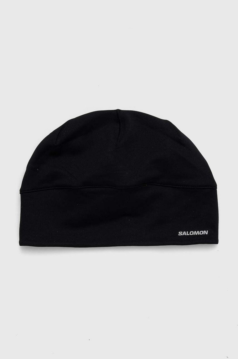 Salomon czapka Active kolor czarny z cienkiej dzianiny LC2022600