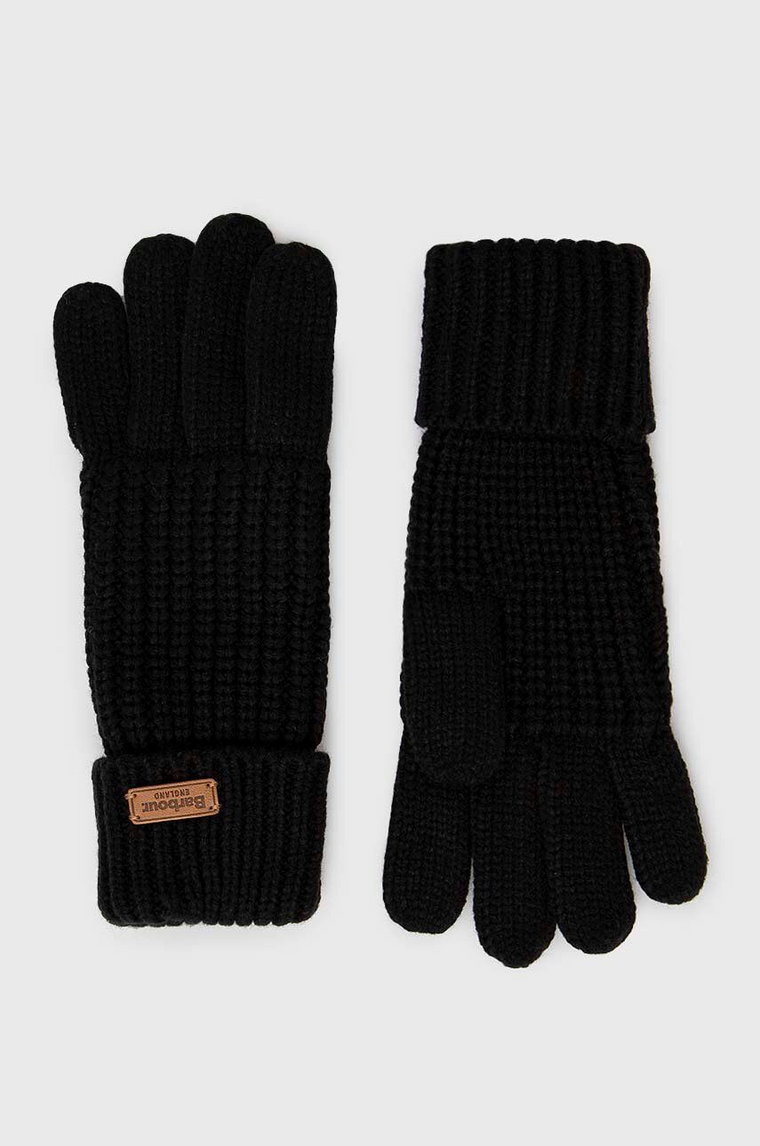 Barbour rękawiczki Saltburn damskie kolor czarny