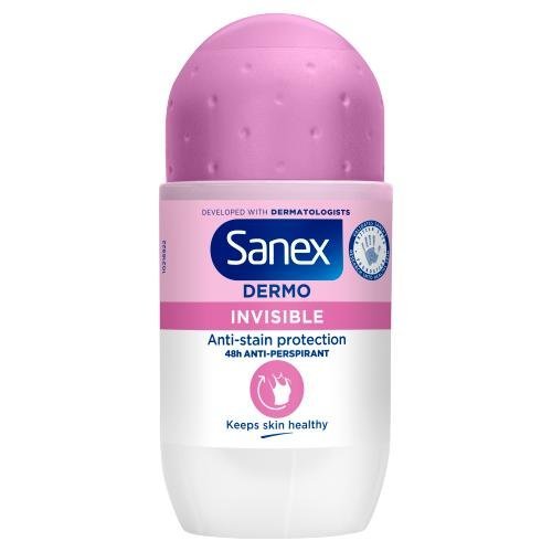 Sanex, Antyperspirant w kulce dla kobiet Invisible Roll On, 50 ml