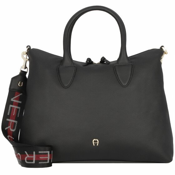 AIGNER Zita Handbag Leather 36 cm black