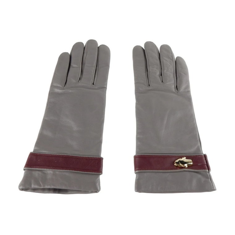 Gray Lambskin Glove Cavalli Class