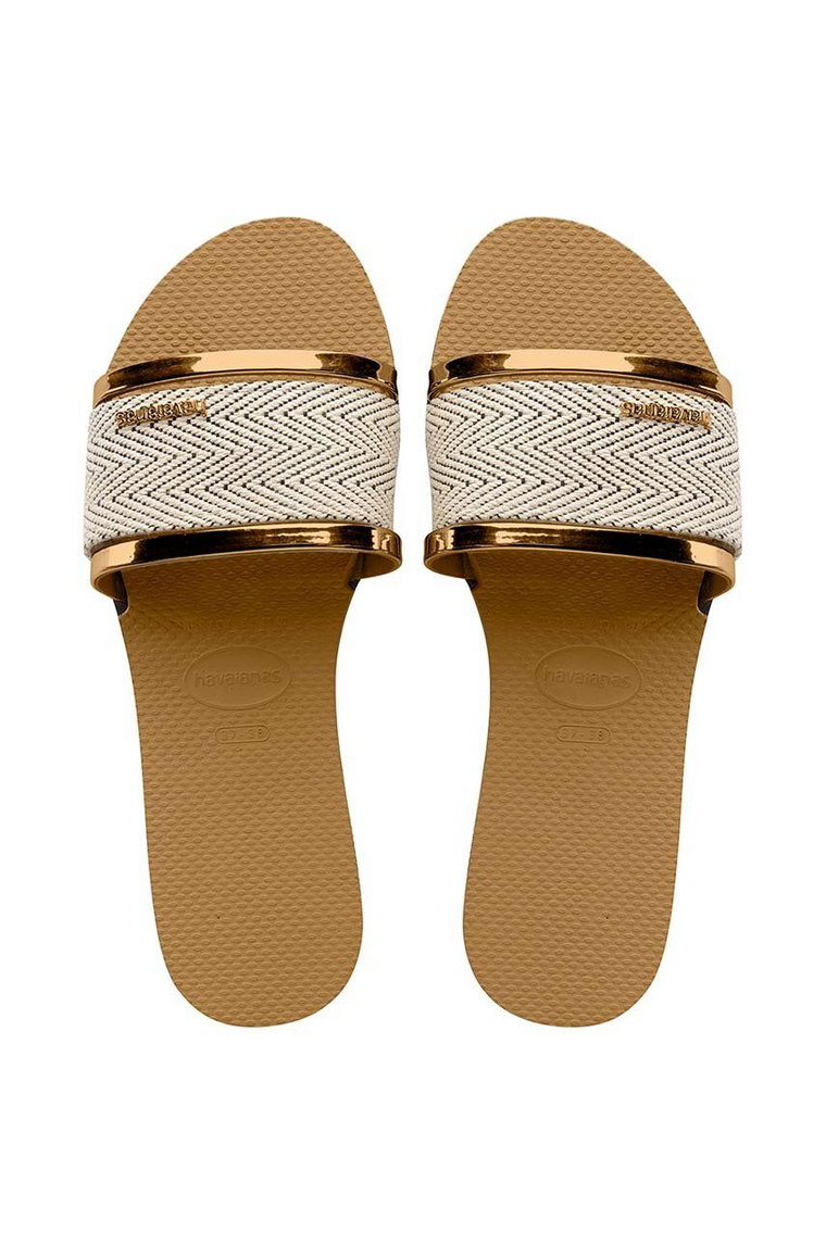 Havaianas klapki YOU TRANCOSO PREMIUM damskie kolor złoty 4146063.1856