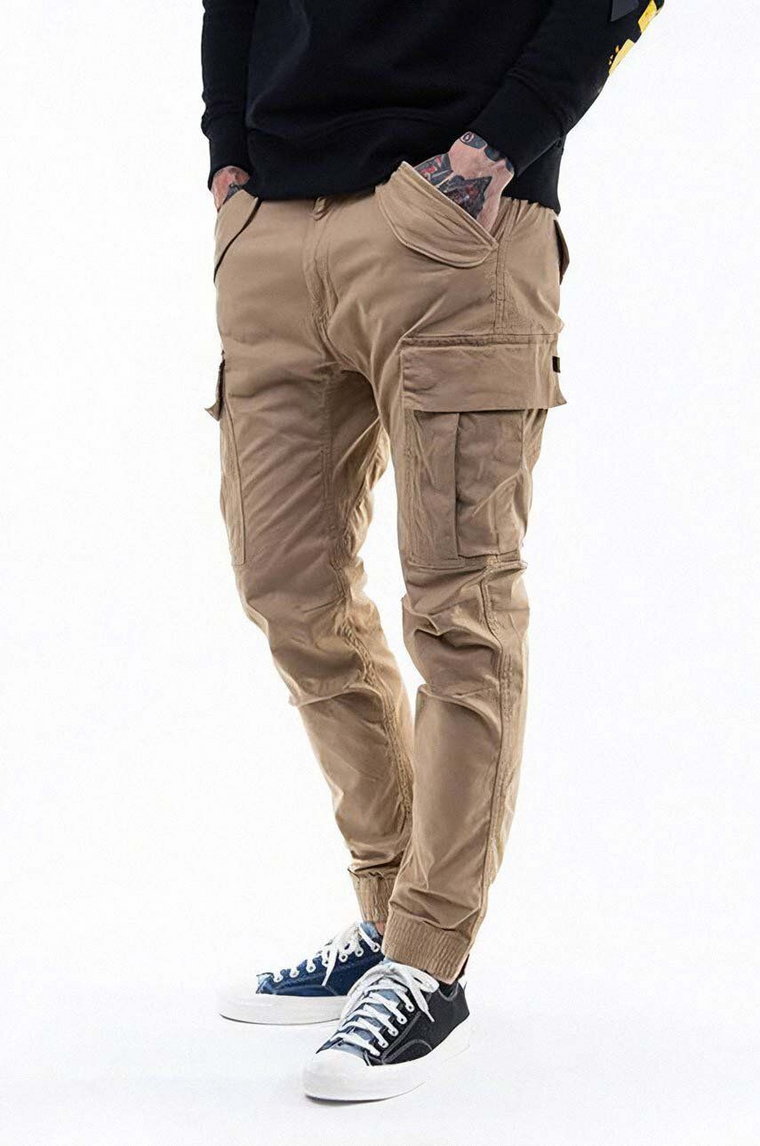 Alpha Industries spodnie Airman Pant męskie kolor brązowy w fasonie cargo 188201.14