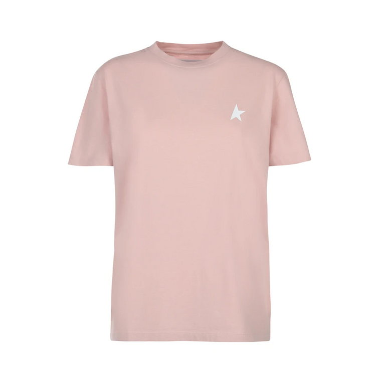 Różowa Koszulka z Gwiazdą dla Kobiet Golden Goose