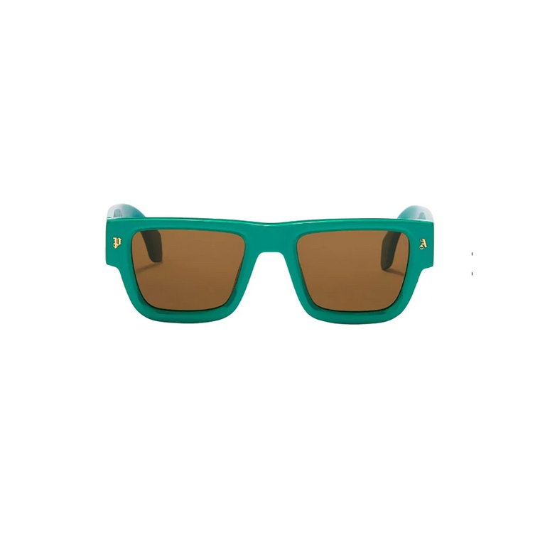 Zielone Ss23 Okulary Damskie Palm Angels