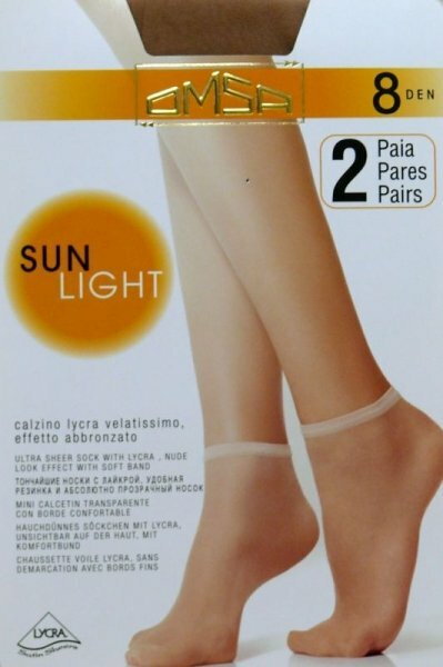 Omsa| Sun Light 8 den A`2 2-pack skarpetki