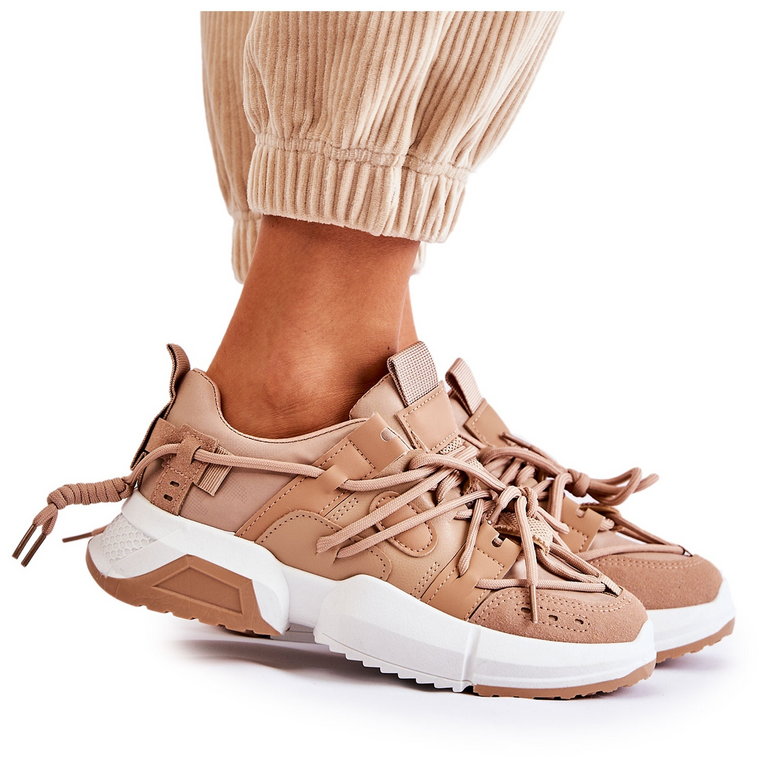 PM2 Sneakersy Sportowe Buty Damskie Camel Someday brązowe