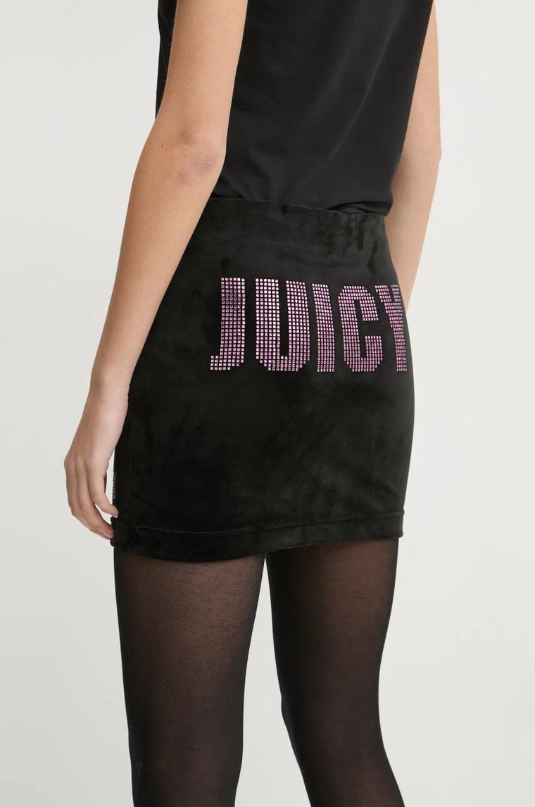 Juicy Couture spódnica kolor czarny mini ołówkowa JCBGS125864