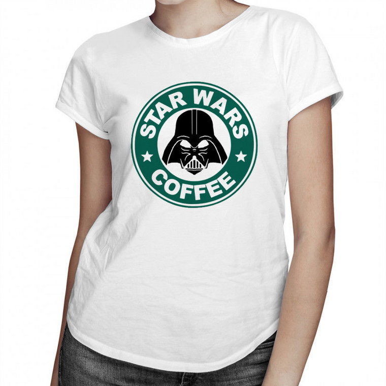 Star Wars Coffee - damska koszulka z nadrukiem