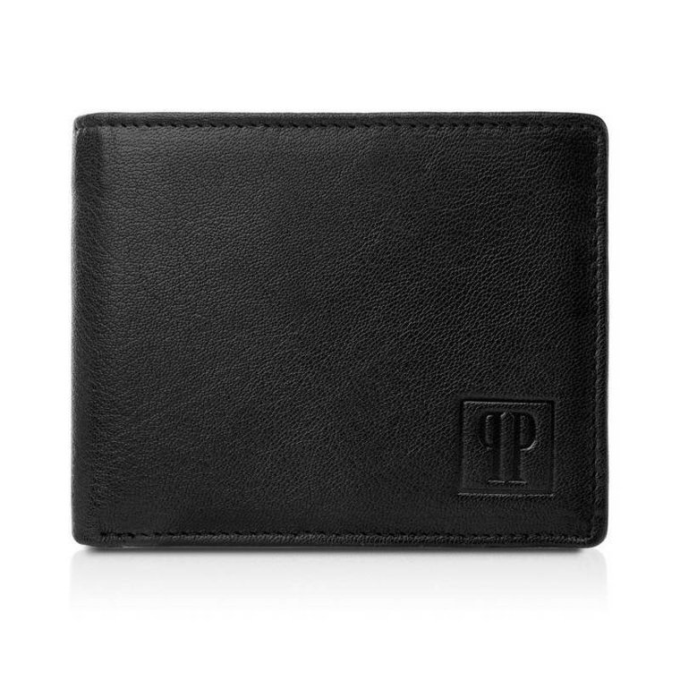 Czarny portfel męski ze skóry naturalnej  Paolo Peruzzi t-66-bl