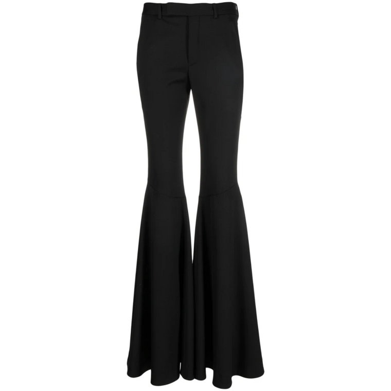 Czarne Szerokie Spodnie, Podnieś Swój Styl Saint Laurent