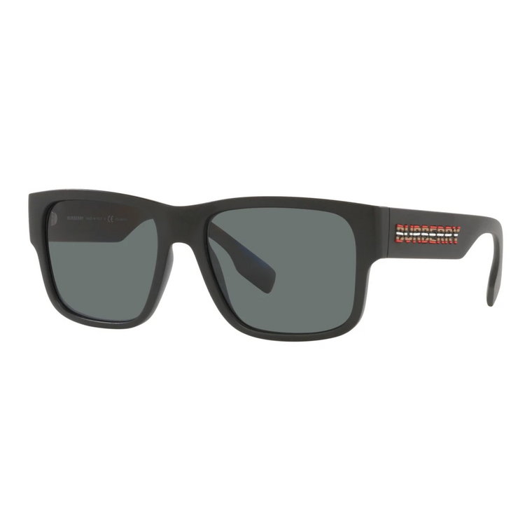 Matowe Czarne/Szare Okulary przeciwsłoneczne Burberry