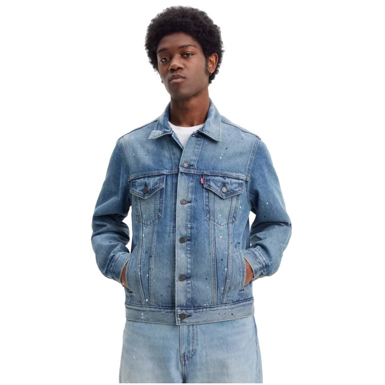 Levi's Vintage Fit Trucker Jacket 773800058, Męskie, Niebieskie, kurtki, bawełna, rozmiar: L