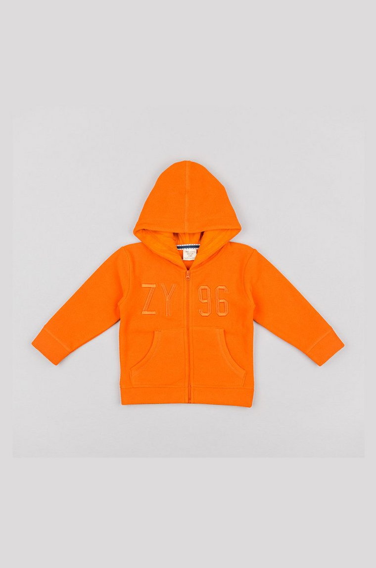 zippy bluza dziecięca kolor pomarańczowy z kapturem z nadrukiem