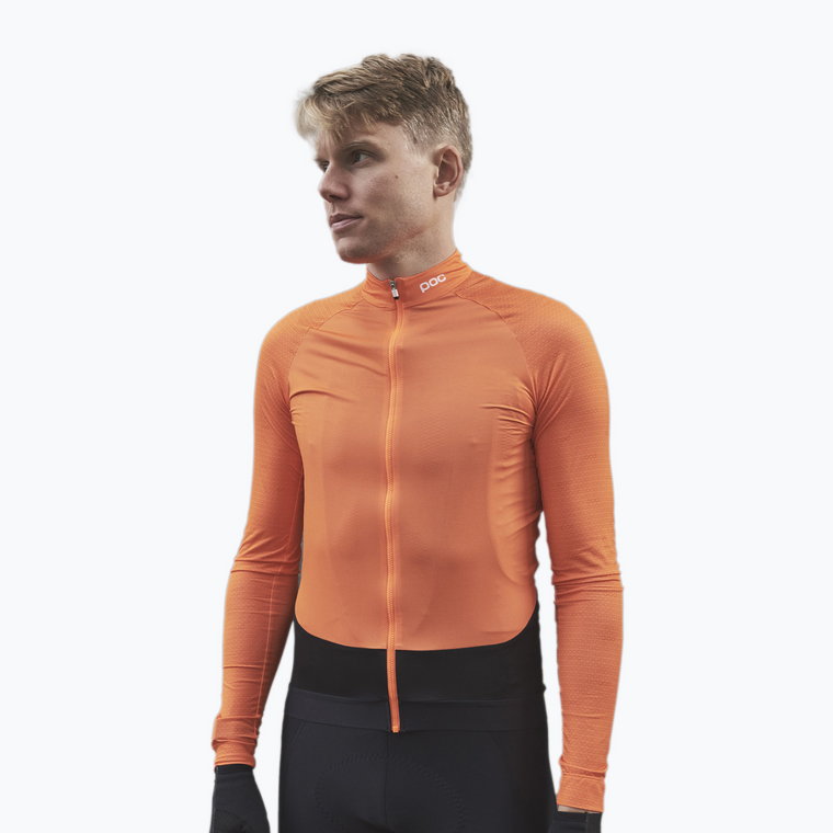 Longsleeve rowerowy męski POC Essential Road poc o zink orange