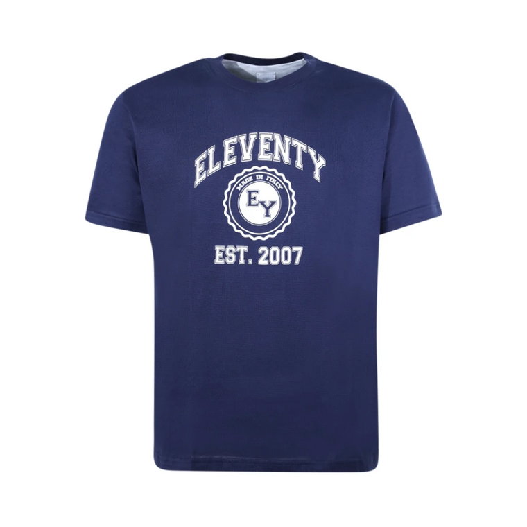 Niebieska Koszulka z Logo Eleventy