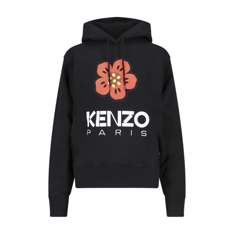 Czarne swetry z kapturem Kenzo