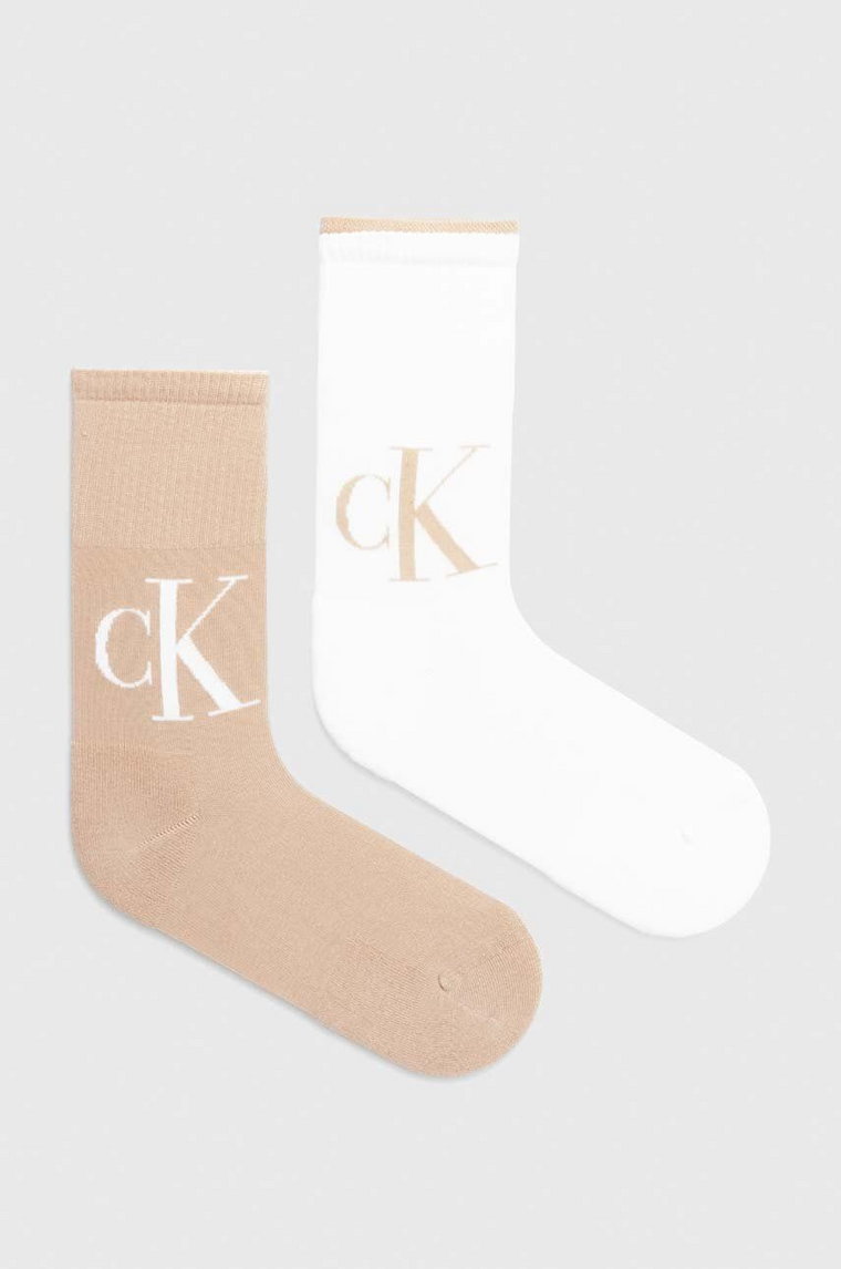 Calvin Klein Jeans skarpetki 2-pack damskie kolor różowy 701226663