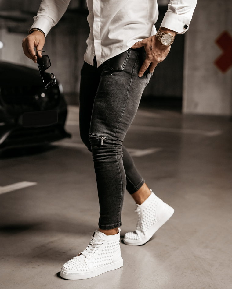 Spodnie męskie jeansowe OLAVOGA CLARK 2023 czarne