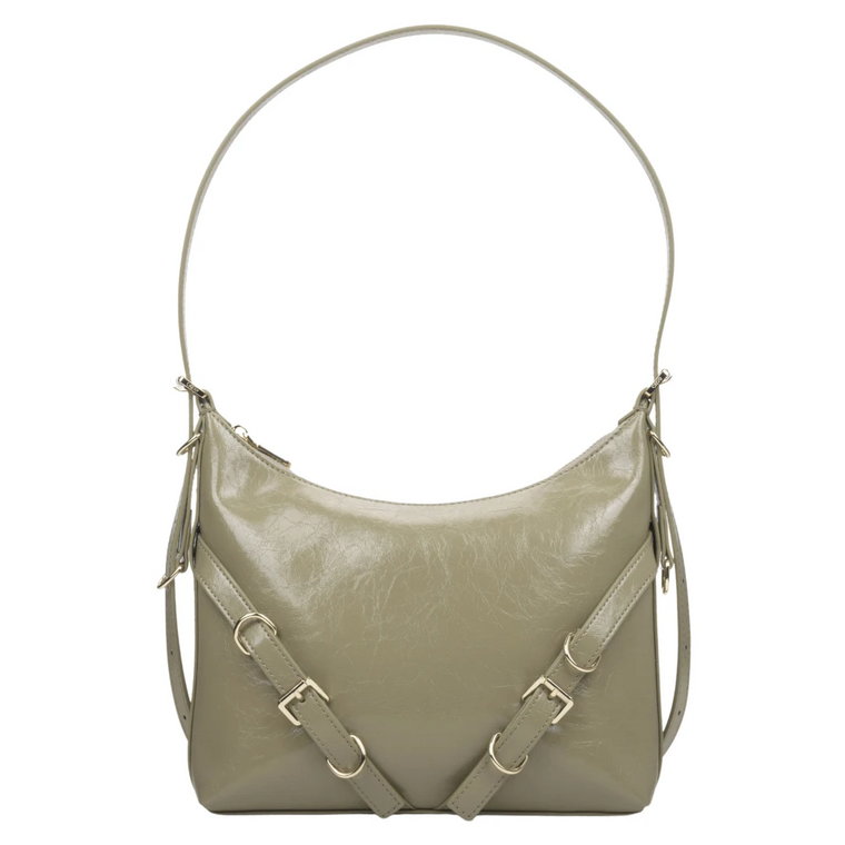 Women's Olive Shoulder Bag made of Patent Leather Estro Er00114433 Estro